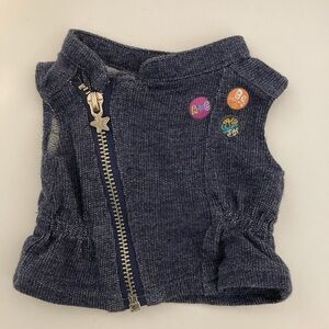 American Girl Doll Dark Blue Denim Vest